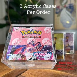 Wholesale Booster Box Case Custom Magnetic Lid Pokemoned Acrylic Case