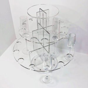 Round Shape Acrylic Champagne Wall Holder Wedding Acrylic Champagne Wall Stand for Events