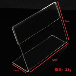 Clear L-Shape Acrylic Display Rack for Supermarket Shelves Price Tag Label Holders