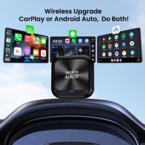 PCS55-M Android AI Box with CarPlay, Android apps and Android Auto feature screens
