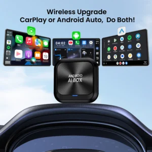 PCS55-M Android AI Box with CarPlay, Android apps and Android Auto feature screens
